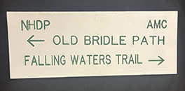 Old Bridle Path / Falling Waters trail sign replica